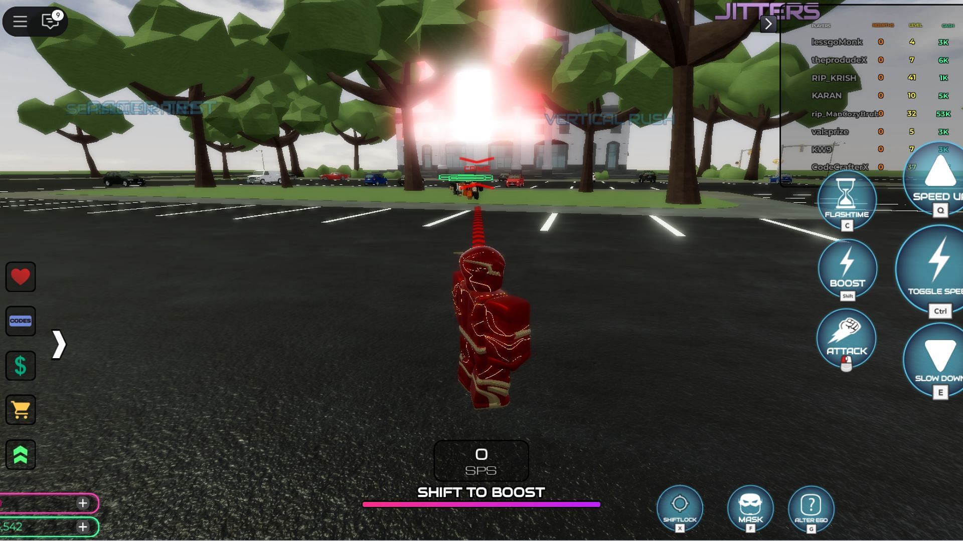 Defeat criminals to earn XP in Flashpoint (Image via Roblox)